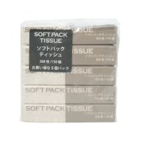 150 Pump/5-Pack Bamboo Pulp Double-Layer Facial Tissue